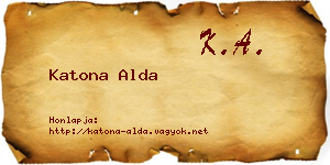 Katona Alda névjegykártya